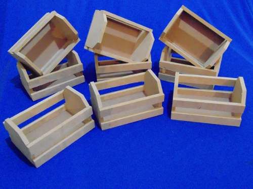 Mini Caixote Mdf Natural